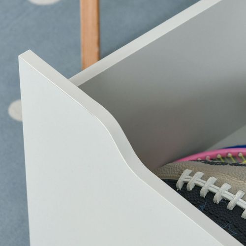 HOMCOM Kids Bookshelf &amp; Toy Organiser with Drawer and Wheels – Grey