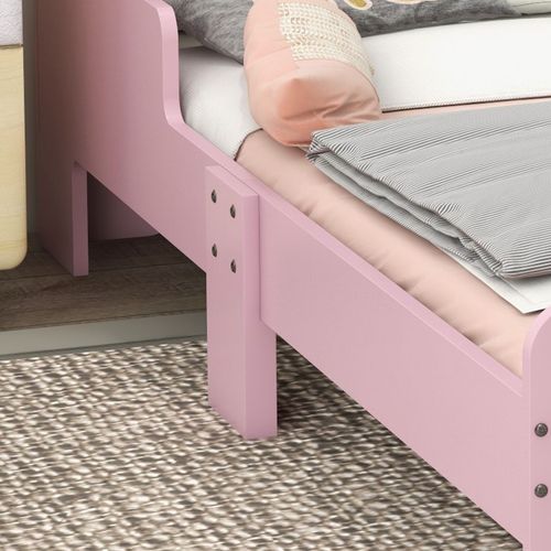 ZONEKIZ Princess Toddler Bed – Pink Cloud Design (Ages 3–6)