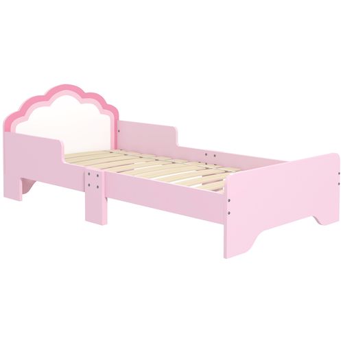ZONEKIZ Princess Toddler Bed – Pink Cloud Design (Ages 3–6)