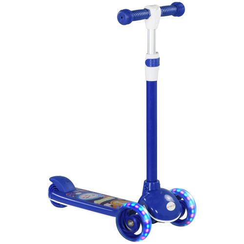 AIYAPLAY 3-Wheel Kids Scooter with LED Lights & Adjustable Height – Blue