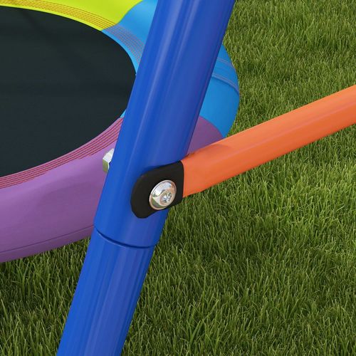 Outsunny Kids Metal A-Frame Garden Swing Set with Nest Seat