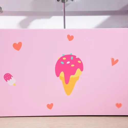 ZONEKIZ 2-in-1 Kids Storage Bench & Toy Box – Pink (18m–4y)