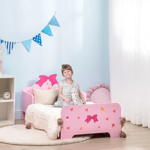 ZONEKIZ Princess Toddler Bed – Pink (Ages 3–6)
