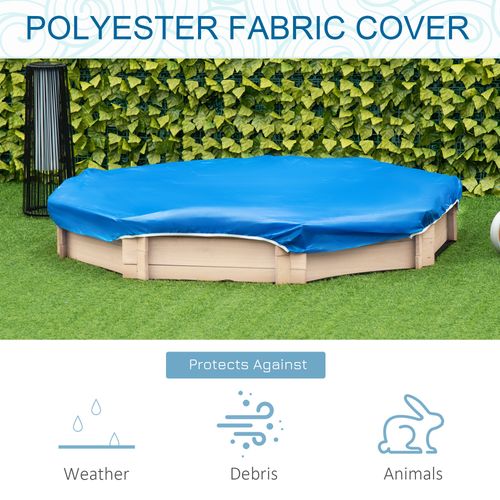 Outsunny Wooden Sand Pit with Cover