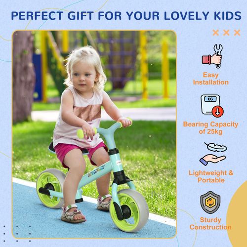 AIYAPLAY 8" Kids Balance Bike – Lightweight Toddler Training Bike, Green