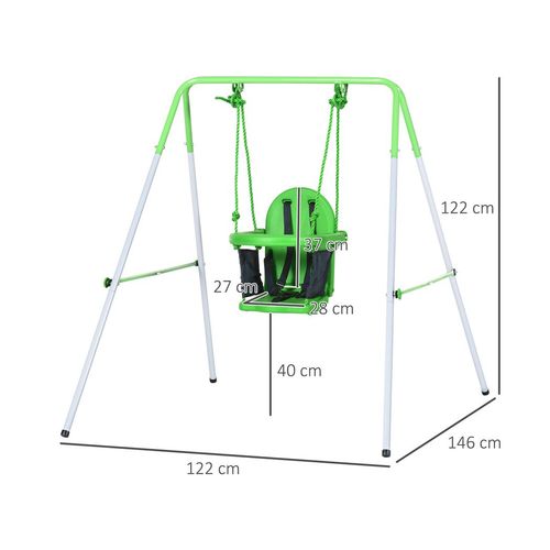 Outsunny Baby Swing with Seatbelt - Ages 6–36 Months